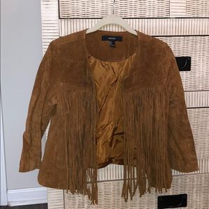 Forever 21 fringe suede jacket